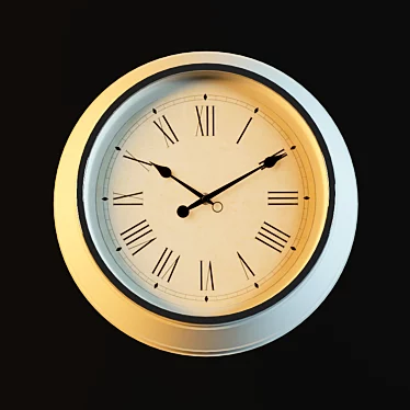 Modern Minimalist Wall Clock - Skovel 3D model image 1 