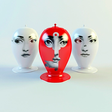 Elegant Fornasetti Vases: Timeless Art 3D model image 1 