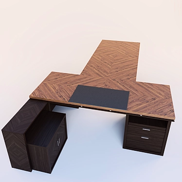 Custom Executive Desk 3D model image 1 