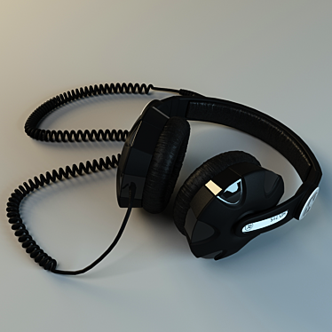 Sennheiser HD 215 Monitor Headphones 3D model image 1 