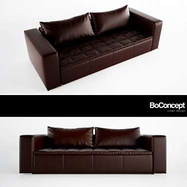 Bo Concept Mezzo: Elegant Leather Sofa 3D model image 1 