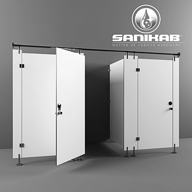 Sanikab VISA: Stylish and Durable Sanitary Partition 3D model image 1 