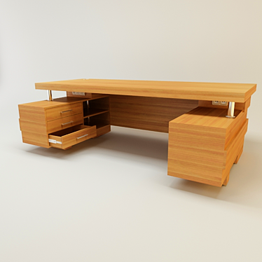 Grandezza Writing Desk: Modern and Bold 3D model image 1 