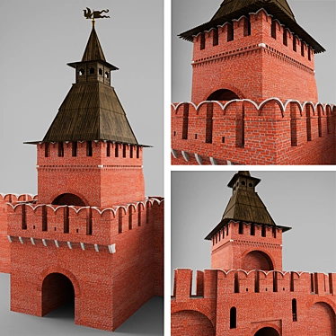 Tula Kremlin Gateway Tower 3D model image 1 