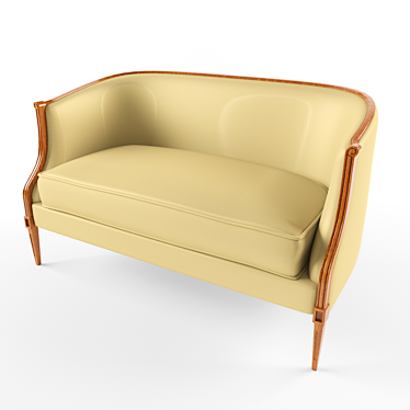 Modern Velvet Sofa 3D model image 1 