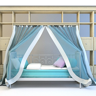 Cozy Cot Canopy 3D model image 1 