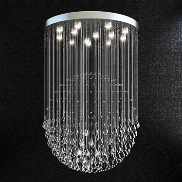 Elegant Pendant Chandelier 1200mm 3D model image 1 