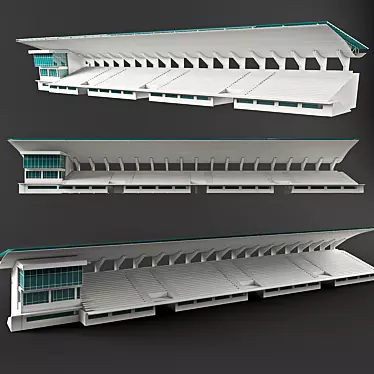 Speedway Synthetic Race Track 3D model image 1 