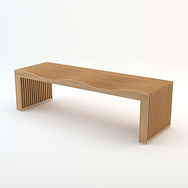 Elegant Bench for Indoor and Outdoor Spaces 3D model image 1 
