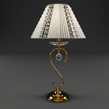 Elegant Gold Table Lamp 3D model image 1 