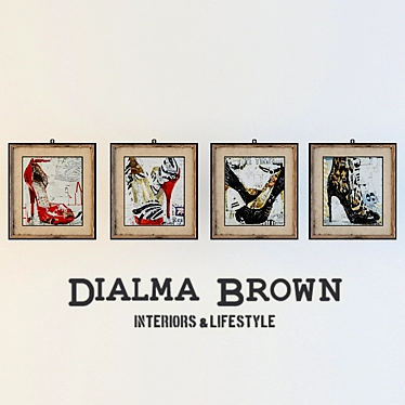Elegant Dialma Brown Posters 3D model image 1 