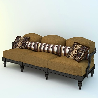 Luxury Coastal Living: KINGSTOWN SEDONA SOFA 3D model image 1 