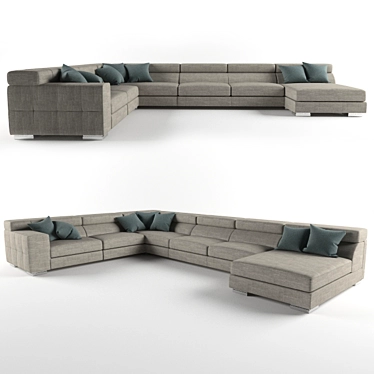 Title: Natuzzi Corner Sofa Nicolaus 3D model image 1 