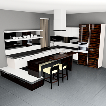 Profi Group Recertified Kitchen with Unique Design 3D model image 1 