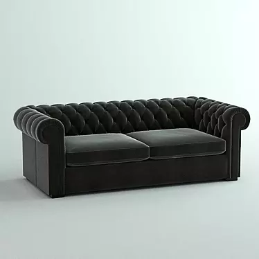 Elegant Chesterfield Sofa 3D model image 1 