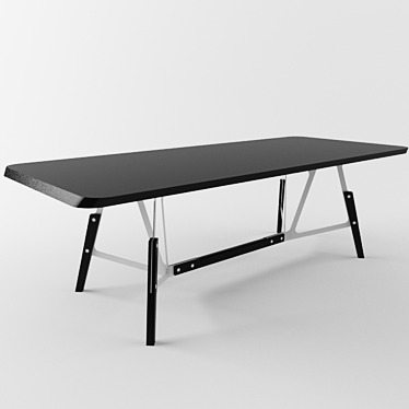 Stylish Wooden Table 3D model image 1 