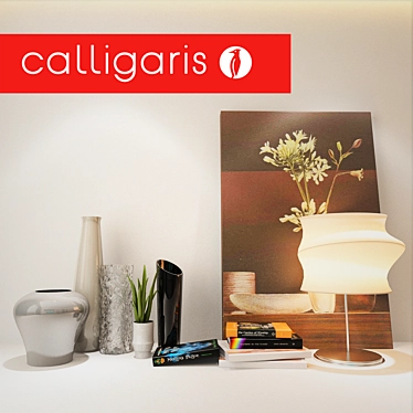 Classic Elegance: CALLIGARIS Decorative Set 3D model image 1 