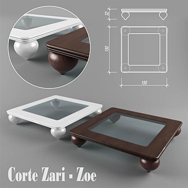 ZOE Orione Coffee Table by Corte Zari 3D model image 1 