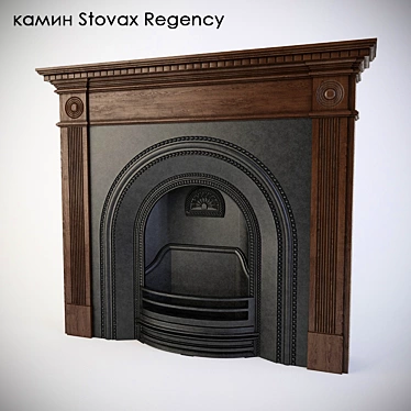 Classic and Elegant Stovax Regency Fireplace 3D model image 1 