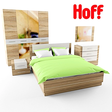 Hoff Largo Storage Bed 3D model image 1 