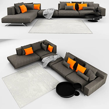 Cozy Dalton Soft Sofa 3D model image 1 