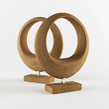 Elegant Wood Ring 3D model image 1 