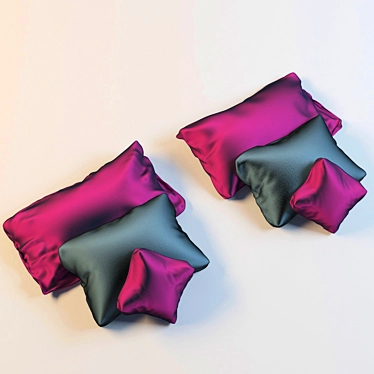 Luxury Silk Pillows 3D model image 1 