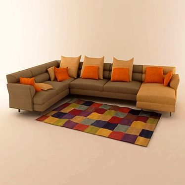 Contemporary Corner Sofa 3D model image 1 