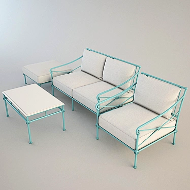 Elegant Tectona 1800 Furniture 3D model image 1 