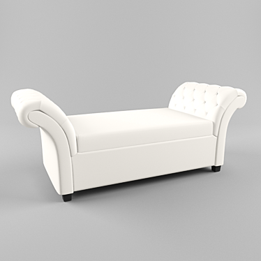 Elegant Crystal Bench 3D model image 1 