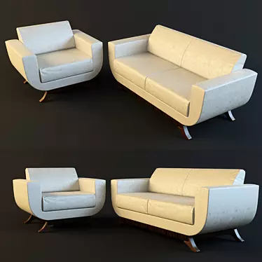 Sophisticated Office Seating 3D model image 1 
