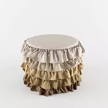 Elegant Lace Tablecloth 3D model image 1 