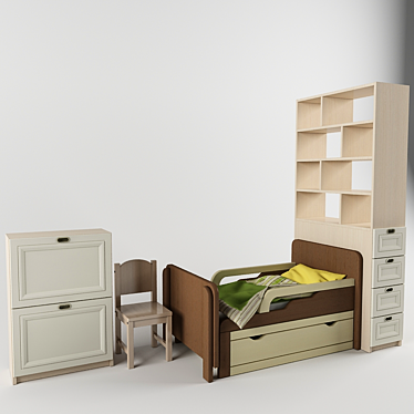 Versatile Nursery Furniture Set 3D model image 1 