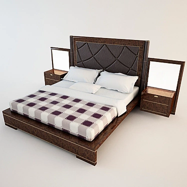 Luxurious Turri INFINITI Bed 3D model image 1 