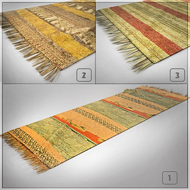 Versatile Rug-Track Trio (3 Variants) 3D model image 1 