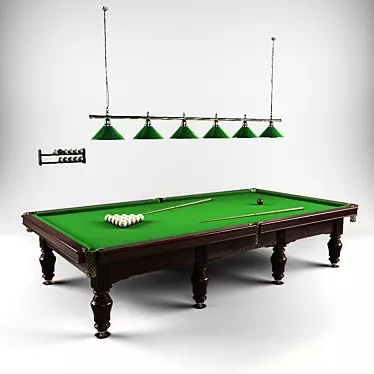 12ft Snooker Table: Premium-Quality for Ultimate Game Experience 3D model image 1 