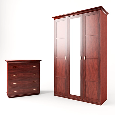 Title: Custom-Made Wardrobe and Chest 3D model image 1 