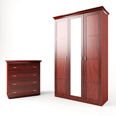 Wardrobe and chest of drawers