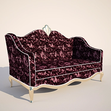 Sleek & Luxe Sofa 3D model image 1 