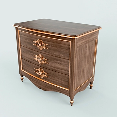 Patterned Chest of Drawers 3D model image 1 