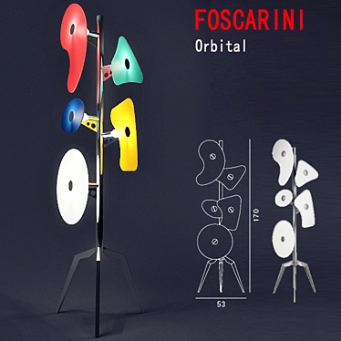 Futuristic Foscarini Orbital Light 3D model image 1 