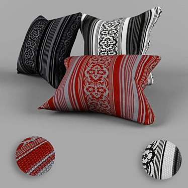 Triple Comfort Pillow Set 3D model image 1 