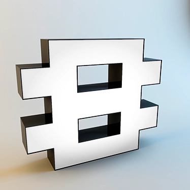 Graphic Collection: Digit 8 Lamp 3D model image 1 