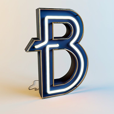 Delightfull Graphic Letter Lamp 3D model image 1 