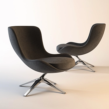 Elegant Comfort: Heron Chair 3D model image 1 