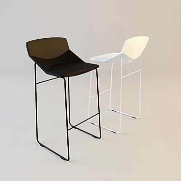 Declic Fomula80: Sleek Bar Stool 3D model image 1 