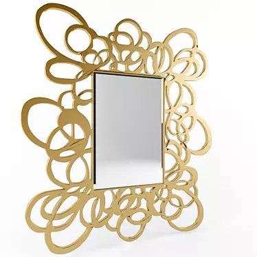 Italian Artistry: Grande Flo Mirror 3D model image 1 
