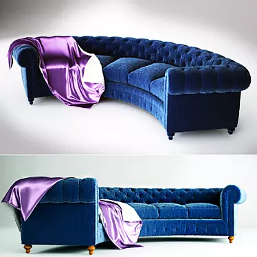 Elegant Chesterfield Sofa 3D model image 1 