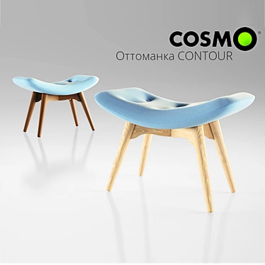 Cosmorelax Contour Ottoman 3D model image 1 