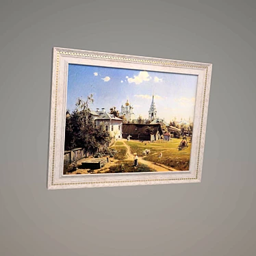Moscow Courtyard Painting by Vasily Polenov 3D model image 1 